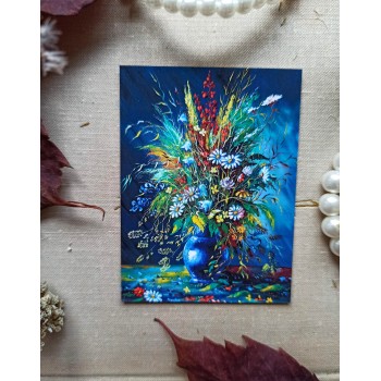 Мини-открытка "Ваза с цветами"